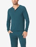 Second Skin Lounge Henley with Piping