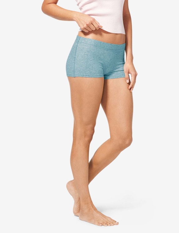 Women's Cool Cotton Boyshort, Solid Heather Women's Cool Cotton Boyshort, Solid Heather