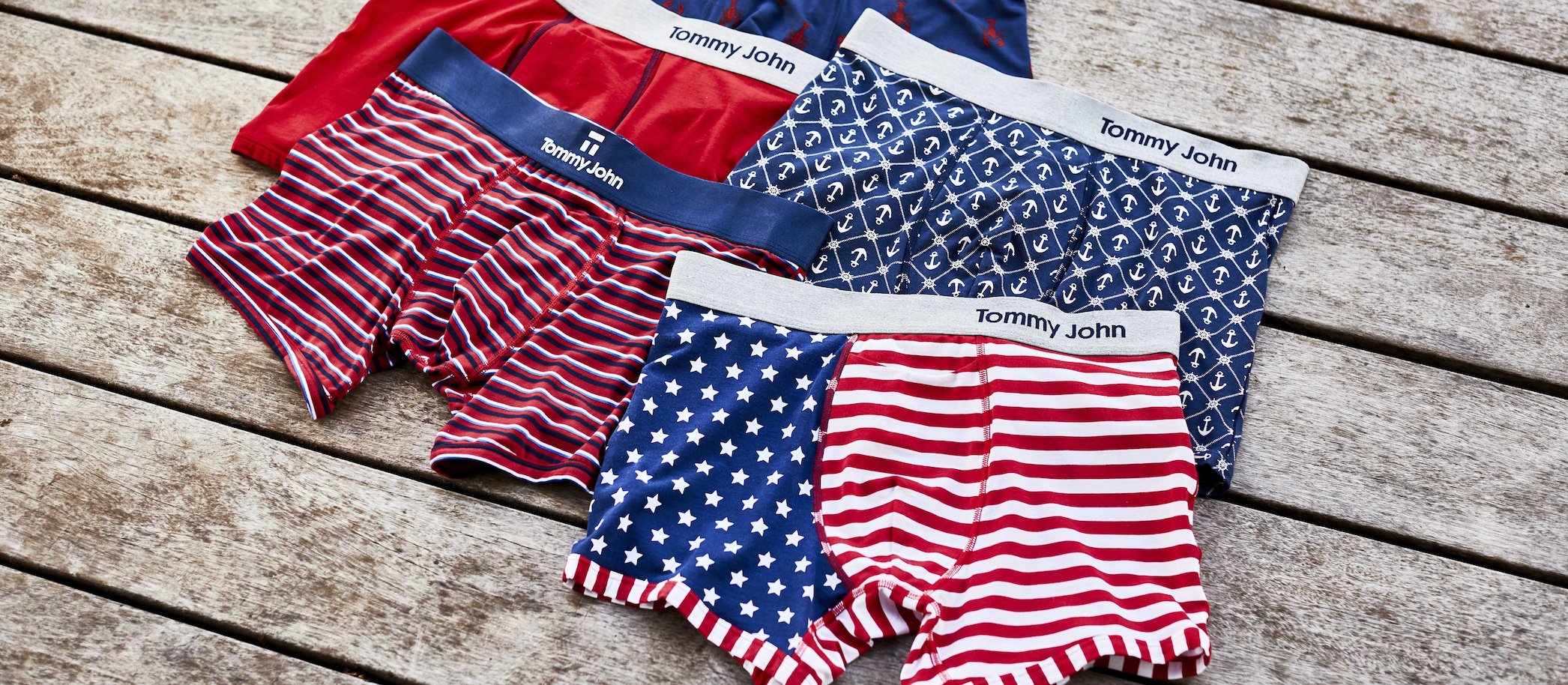 Men's Underwear , American Flag Print Cotton Boxer Briefs