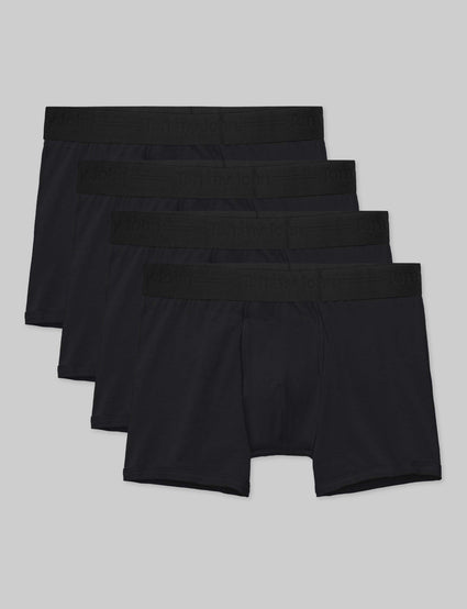 Tommy John Men's Underwear, Boxer Briefs, Second Skin Fabric with 8 Inseam,  Black/Turbulence Colorblock - 1 Pack, L price in UAE,  UAE