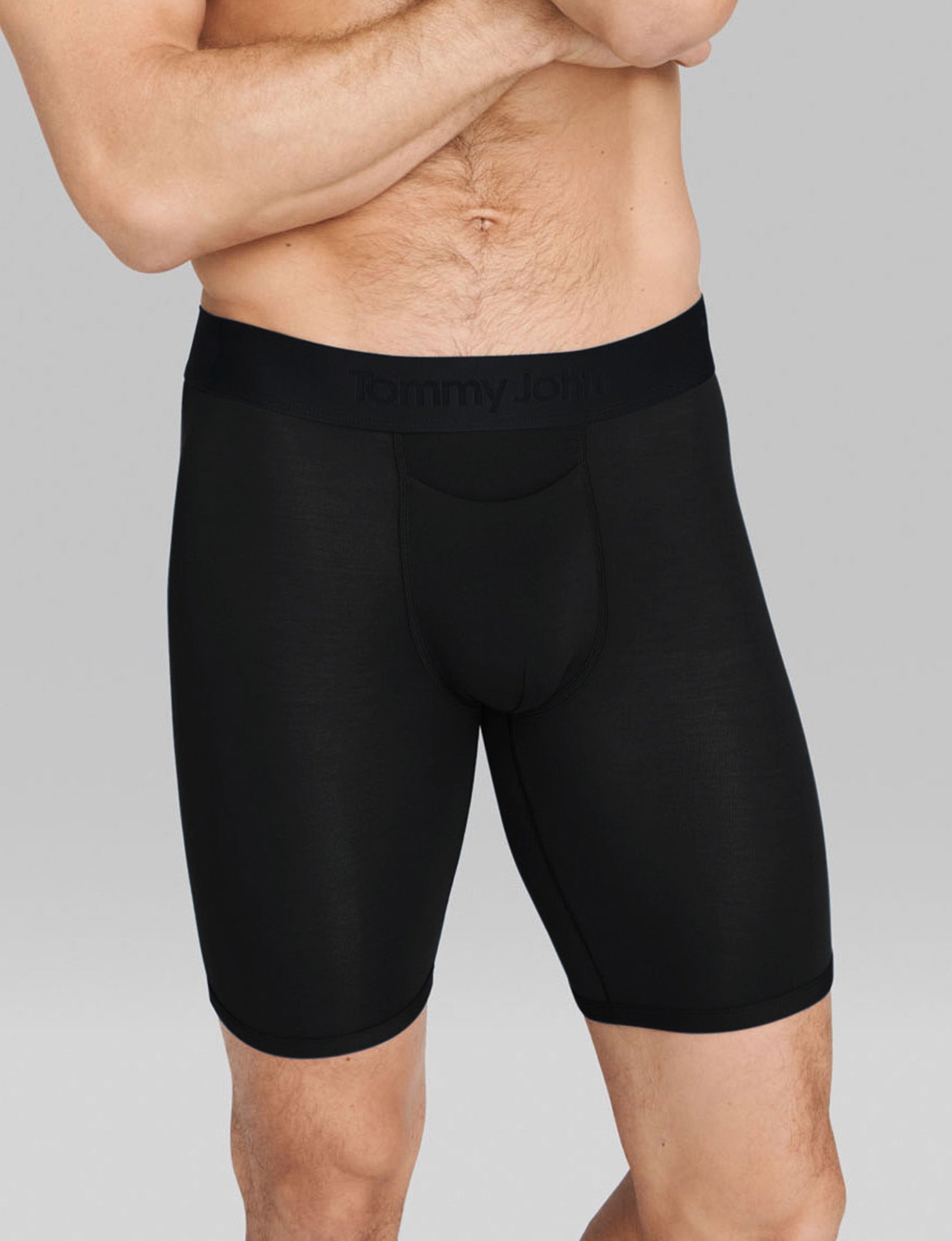 NWT $64 TOMMY JOHN [ Large ] Cool Cotton 4-Inch Boxer Briefs Black [ 2  piece ]