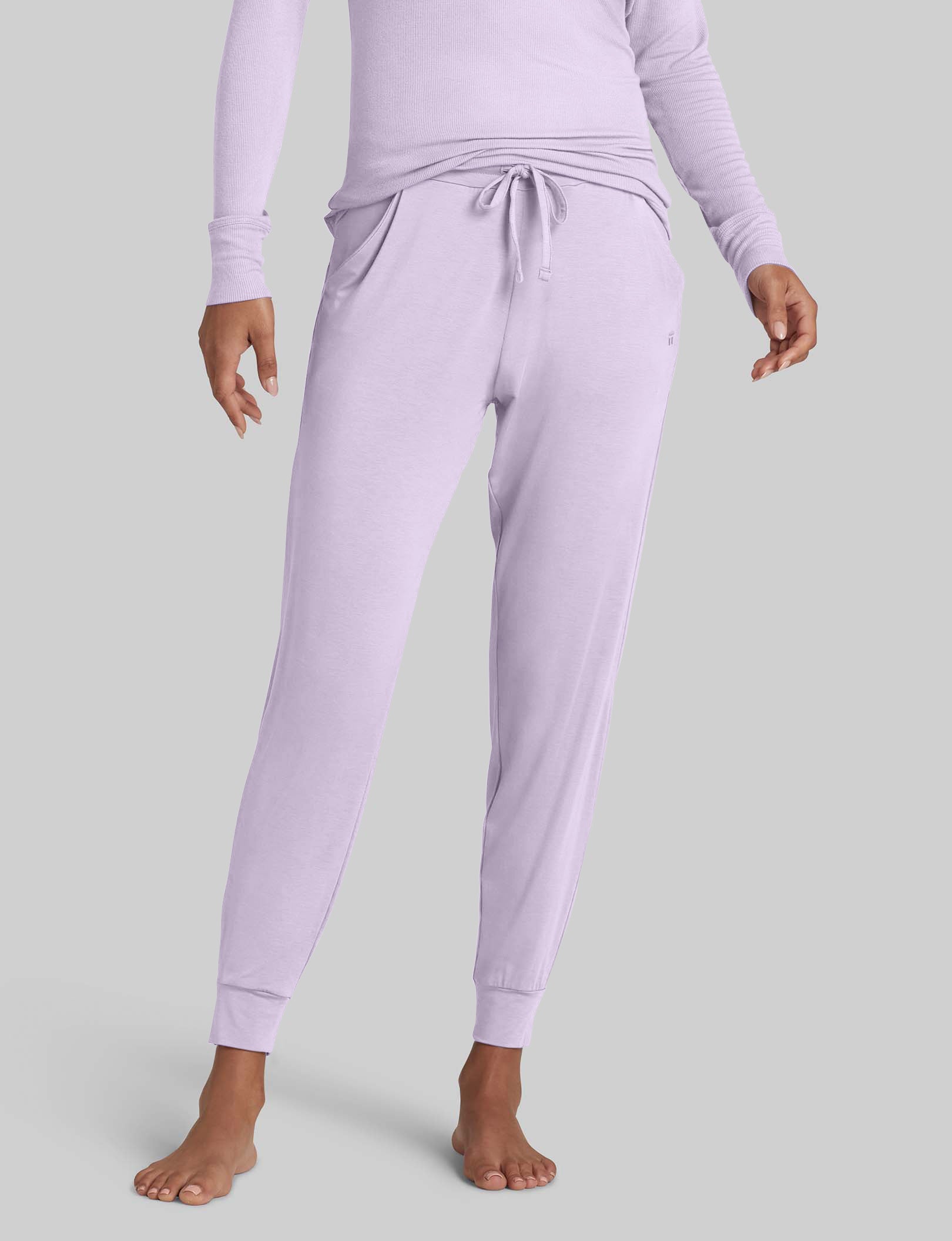 Downtime Ribbed Lounge Pants, Cherry