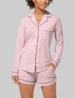 Women's Downtime Long Sleeve Pajama Top & Short Set Image