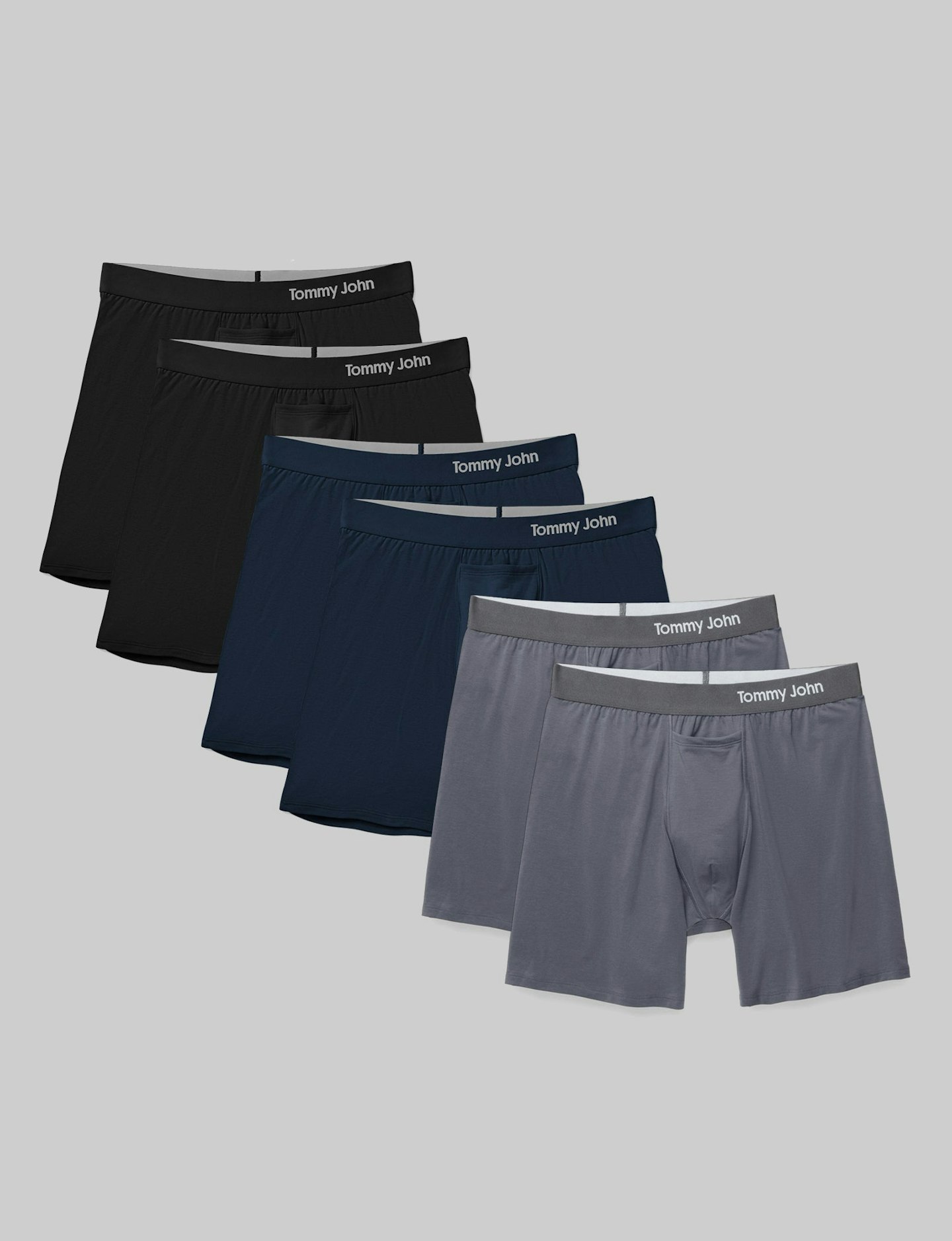 Tommy John Men's XL Cool Cotton 6 Boxer Briefs US Flag Underwear