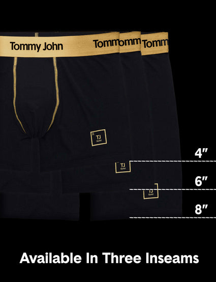 Tommy John, Underwear & Socks, Tommy John Mens Size Large Solid Blueblack  6 Boxer Briefs Pk Pkg Dmg