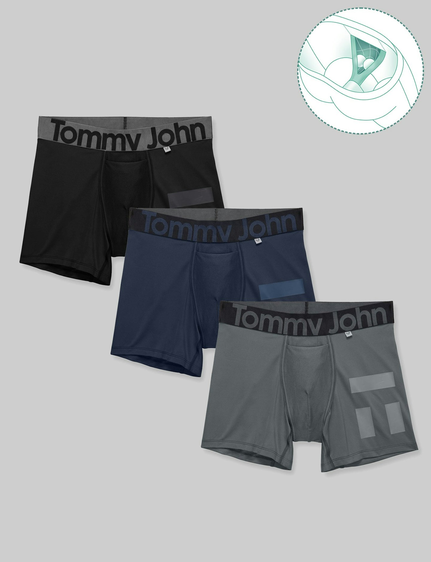Tommy John Men's 360 Sport Trunk 4 | Deep Lavender | XXL Boxer Briefs  Underwear