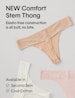 Women's Cool Cotton Thong, Lace Waist (3-Pack)
