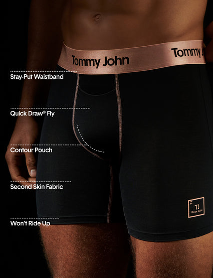 NWT Tommy John Medium Heather Grey 8 Second Skin Boxer Brief, Size Medium