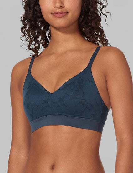 Jojoe cutout front bonded bralette with strappy back detail in gray - GRAY