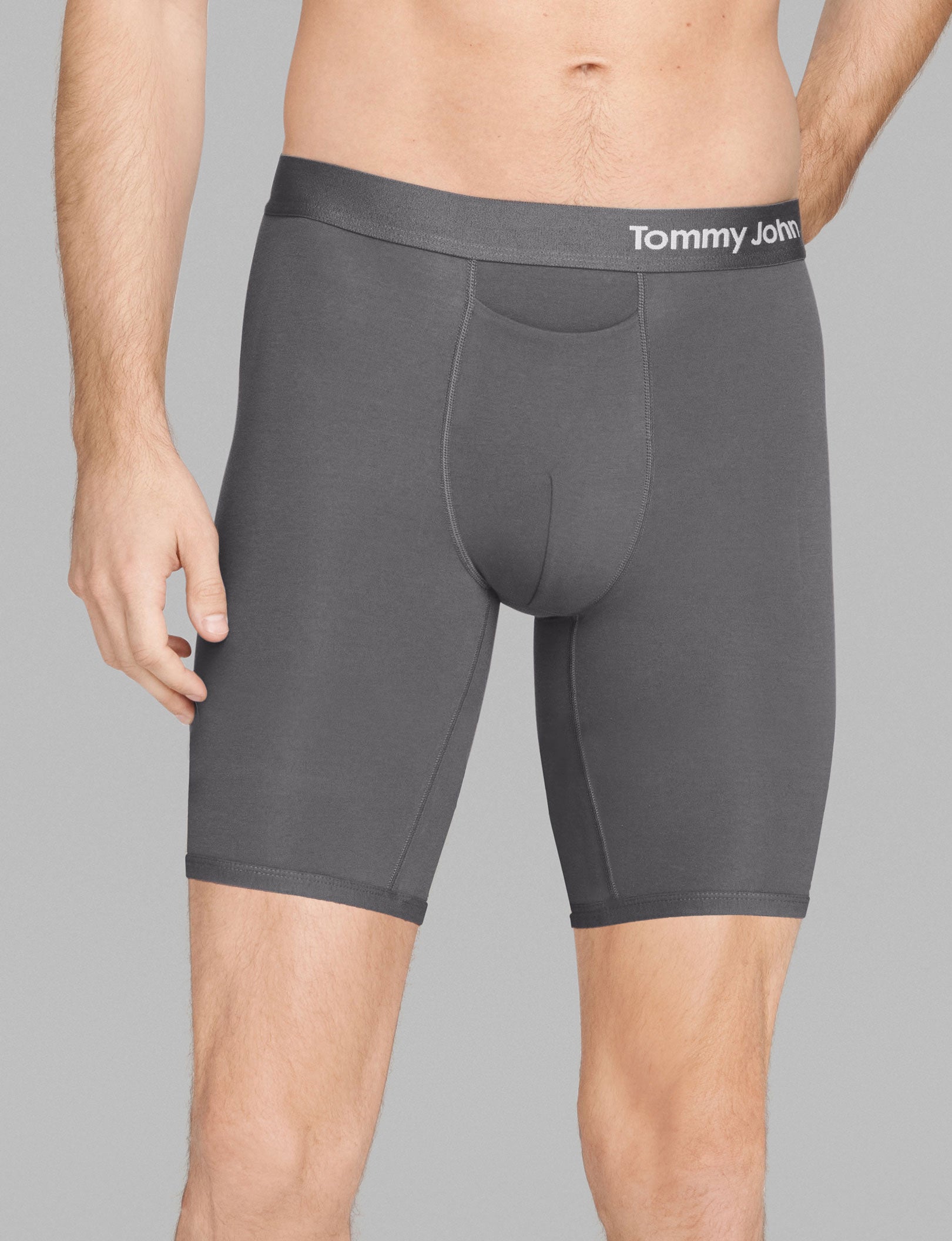 Tommy John Boxer Brief Underwear Gray Elastic Waist Size Medium