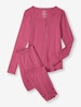 Women's Long Sleeve Top and Pant Essential Pajama Set Image